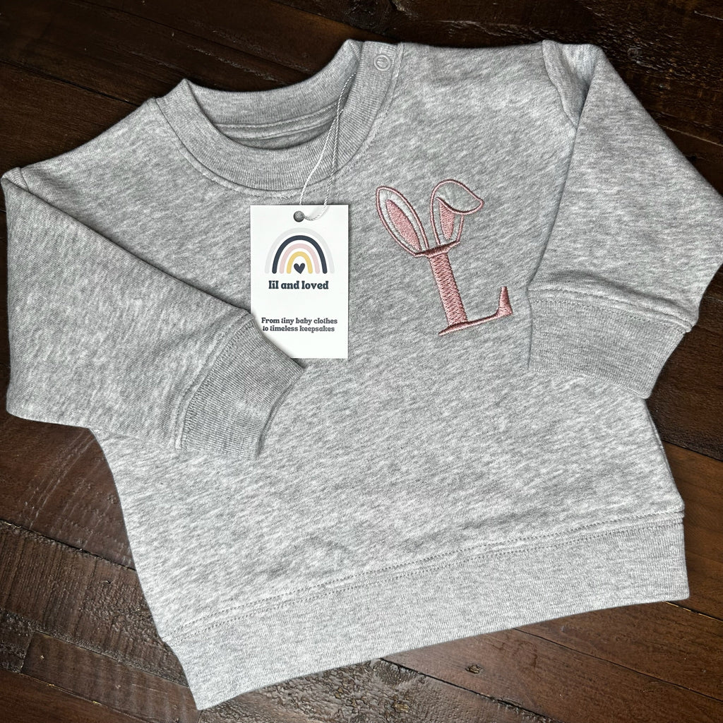 🐰 Little Bunny Initial Sweatshirt