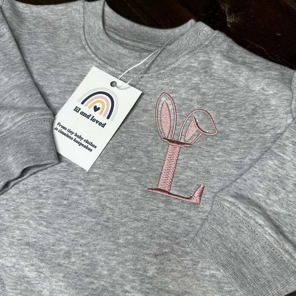 🐰 Little Bunny Initial Sweatshirt