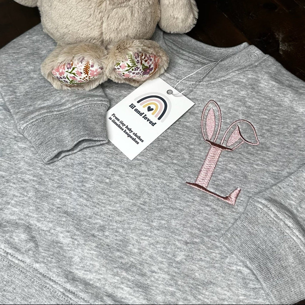 🐰 Little Bunny Initial Sweatshirt