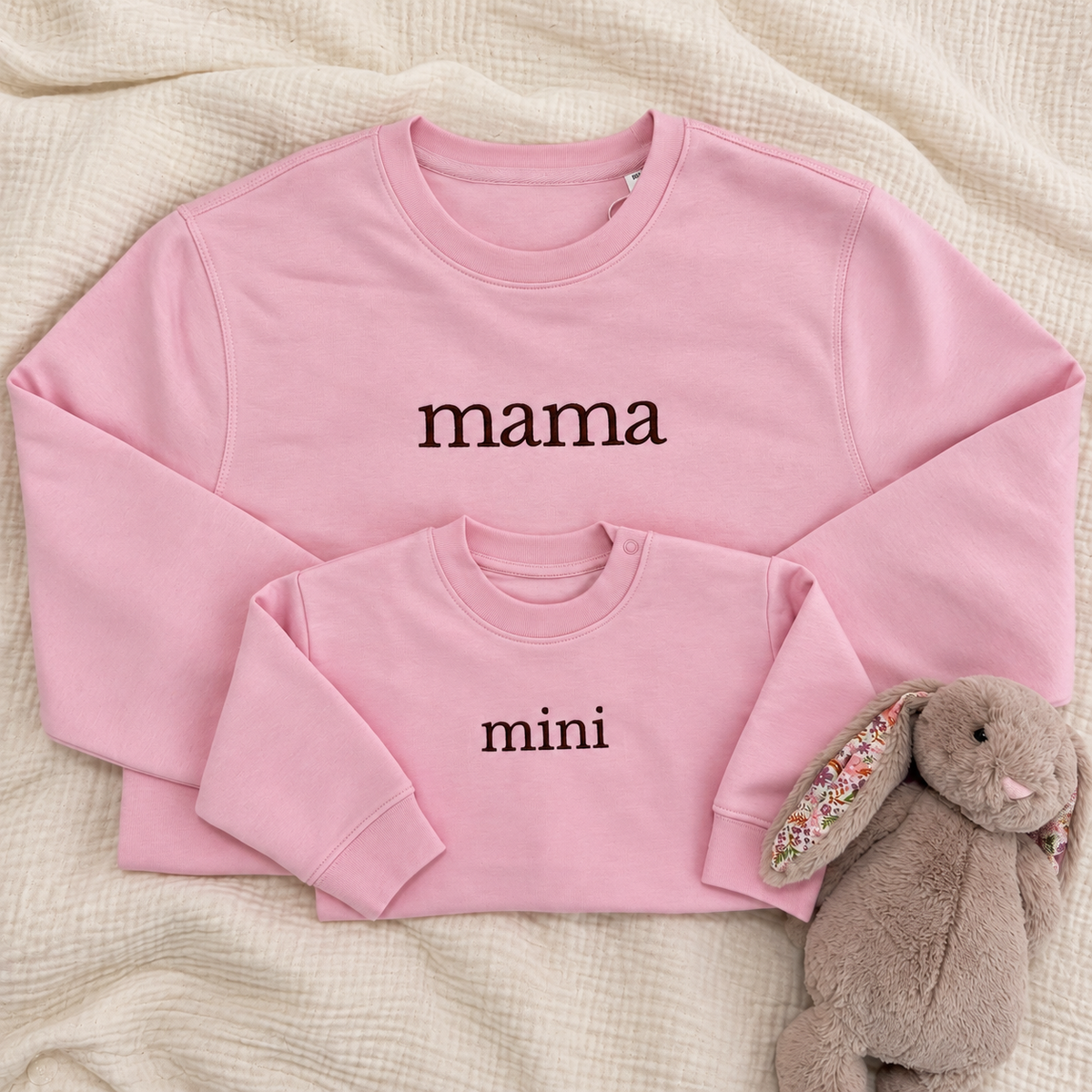 The MAMA & MINI Set | Matching Embroidered Sweatshirts