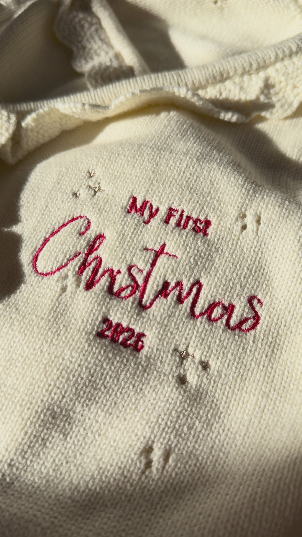 My First Christmas & Personalised Knitted Rompers