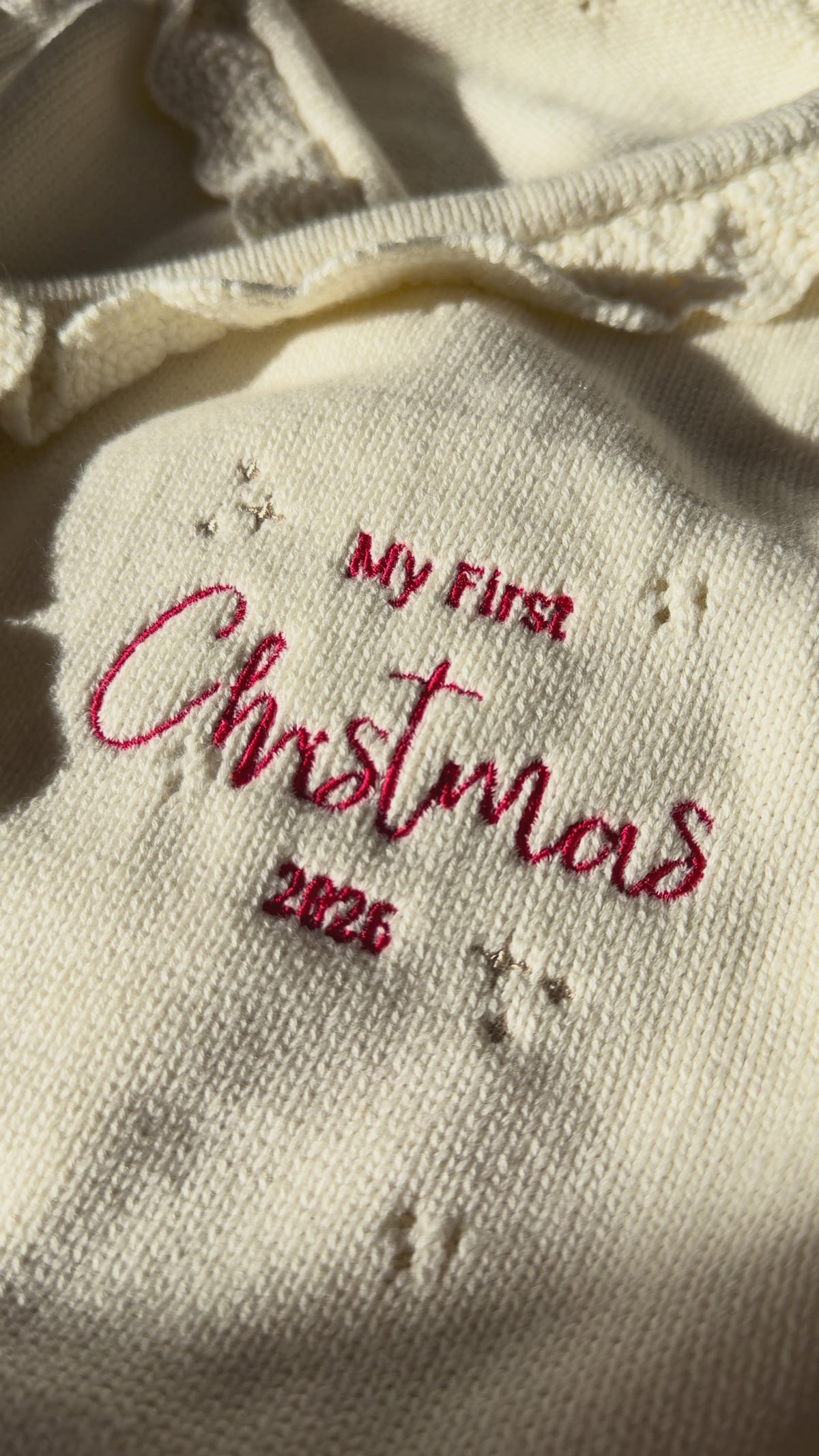 My First Christmas & Personalised Knitted Rompers